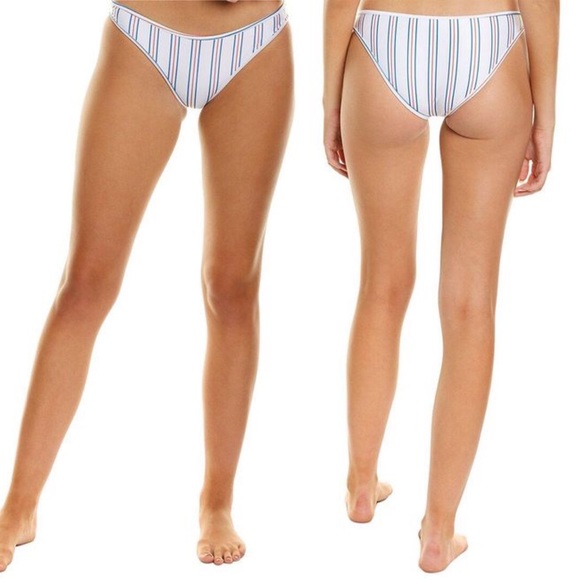Lover + Friends Just Don’t Care Varsity Stripe Swimsuit Set Bikini - Picture 2 of 7